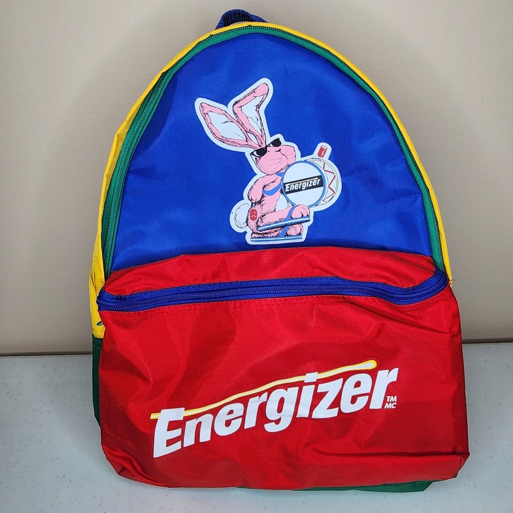 90s Vintage Energizer Promotional Colourblock Backpack